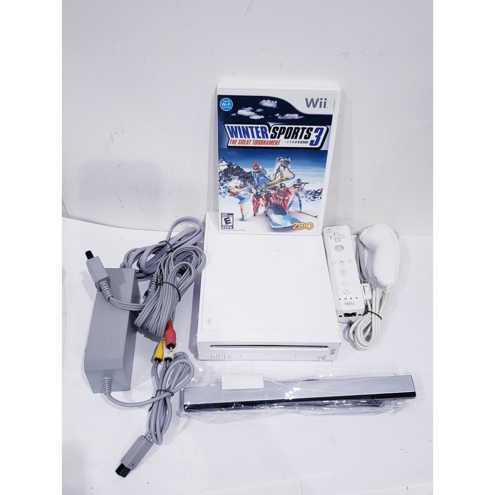 Nintendo Wii Console RVL-001 Bundle - TESTED